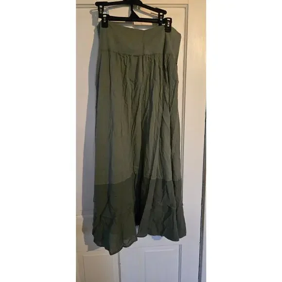 Blue Fish 100% cotton hand painted layered A-line skirt, size 11 NWT - Picture 3 of 8